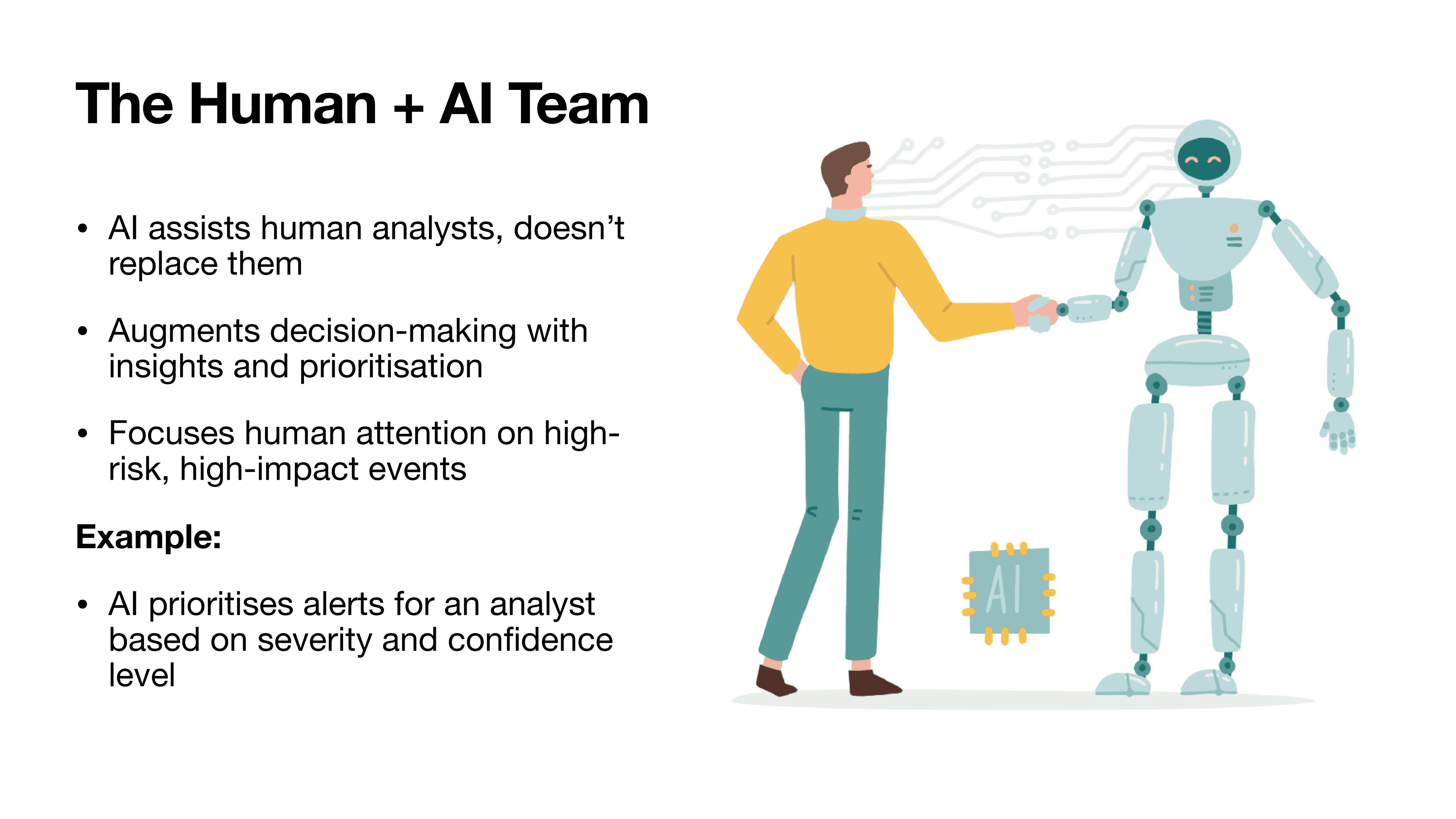 The Human + AI Team: AI augments human decision-making, it does not replace it